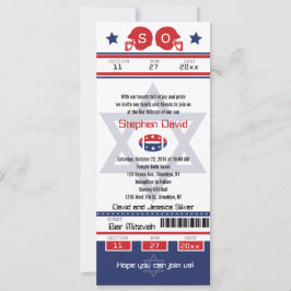 Invitación a la entrada de fútbol de Bar Mitzvah