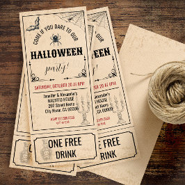 Invitación a la entrada de Halloween de época