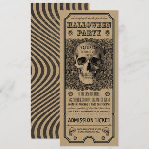 Invitación a la entrada de la fiesta de Halloween