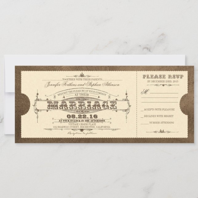 Invitación a la entrada de la vieja boda veneciana (Anverso)
