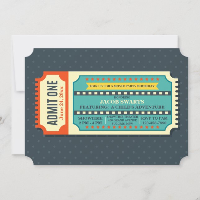 Invitación a la entrada de películas (Anverso)