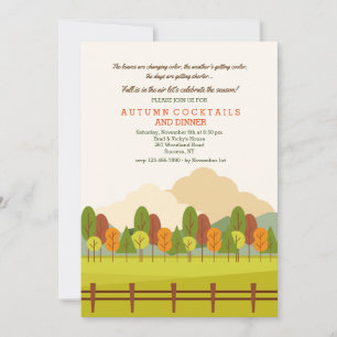 Invitación a la escena de otoño