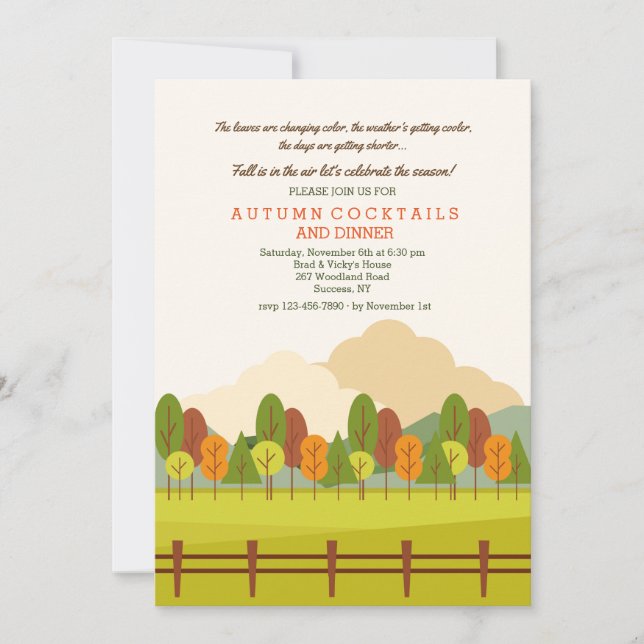 Invitación a la escena de otoño (Anverso)