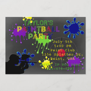 Invitación a la escoba gris del Fiesta de bolas de