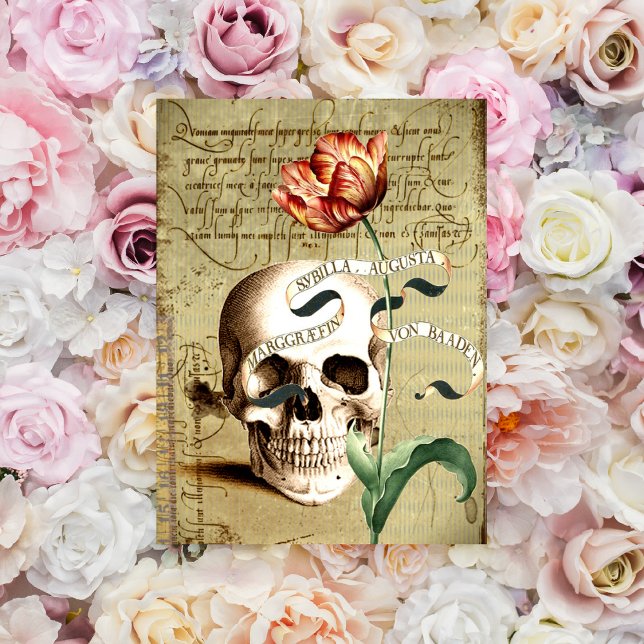 Invitación a la escritura floral de Steampunk Vint (Subido por el creador)