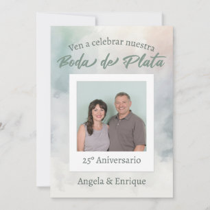 Invitación a la escuela 25 años Foto Personalizada
