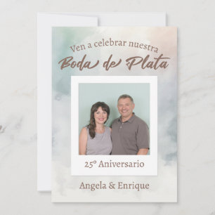 Invitación a la escuela 25 años Foto Personalizada