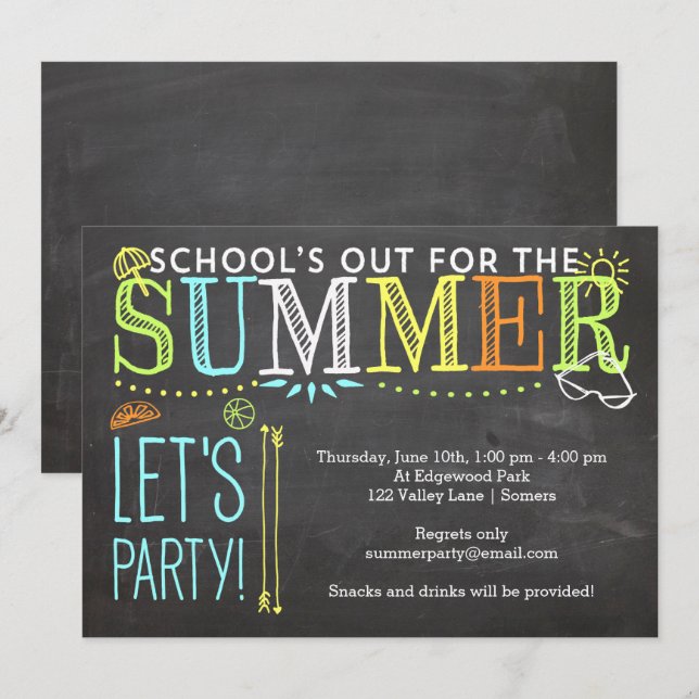 Invitación a la escuela de verano (Anverso / Reverso)