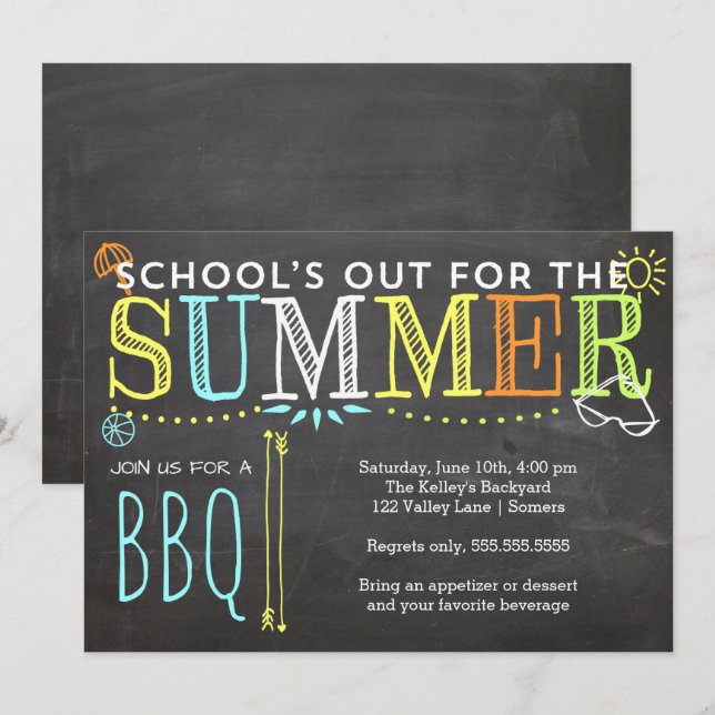 Invitación a la escuela de verano fuera de barbaco (Anverso / Reverso)