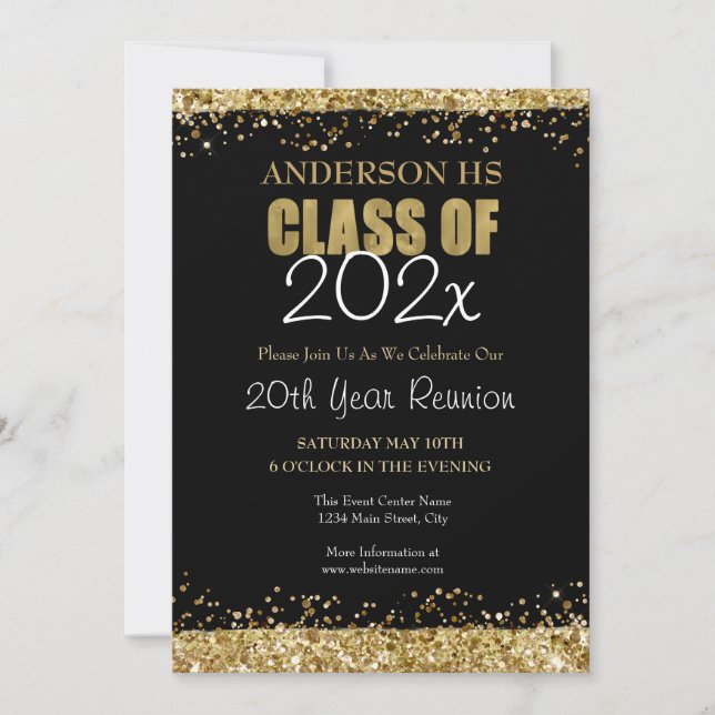 Invitación a la escuela del 20° aniversario de Bla (Anverso)