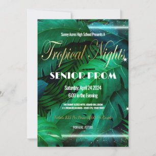 Invitación a la escuela secundaria Prom Noches Tro