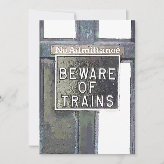 Invitación a la estación de trenes (Anverso)