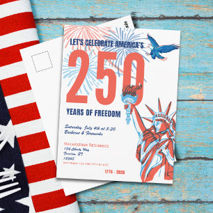 Invitación a la Estatua de la Libertad Retro de lo