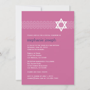Invitación a la estrella brillante Bat Mitzvah