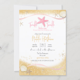 Invitación a la estrella de la estrella pequeña Tw