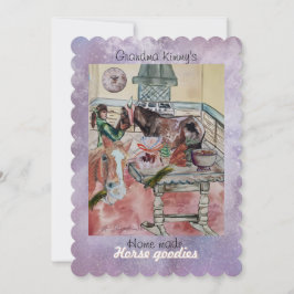 Invitación a la etiqueta del caballo de personaliz