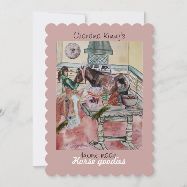 Invitación a la etiqueta del caballo de personaliz (Anverso)