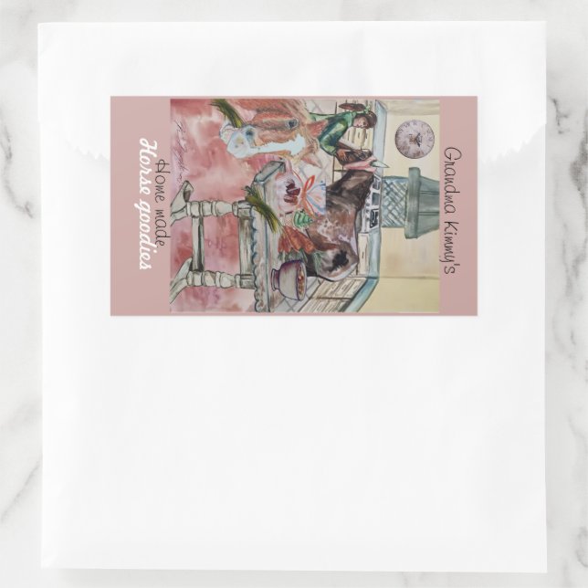 Invitación a la etiqueta del caballo de personaliz (Bolso)