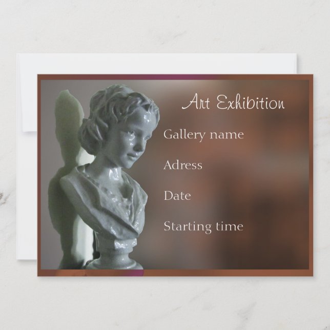 Invitación a la exposición de arte (Anverso)