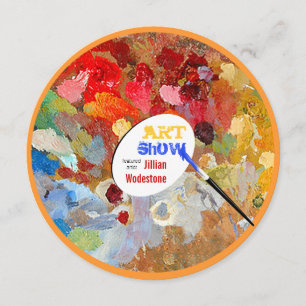 invitación a la exposición de arte de palets de ar