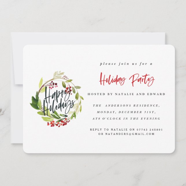 Invitación a la fiesta acuática de las fiestas nav (Anverso)