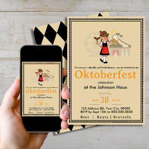 Invitación a la fiesta alemana de otoño del Oktobe