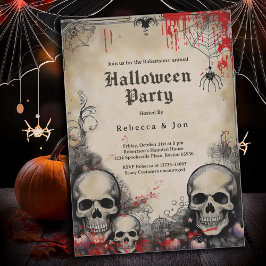 Invitación a la fiesta anual gótica de Halloween p