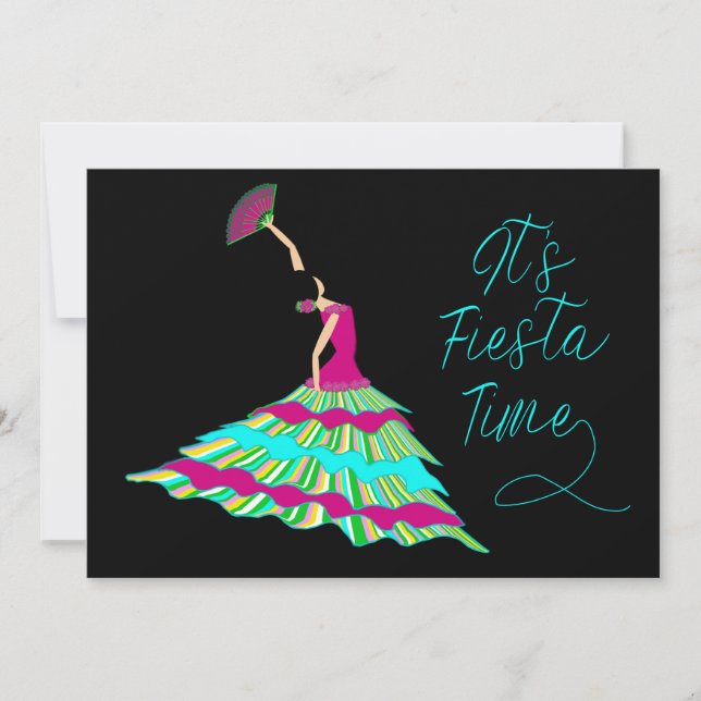 Invitación a la Fiesta, bailarina de flamenco en n (Anverso)