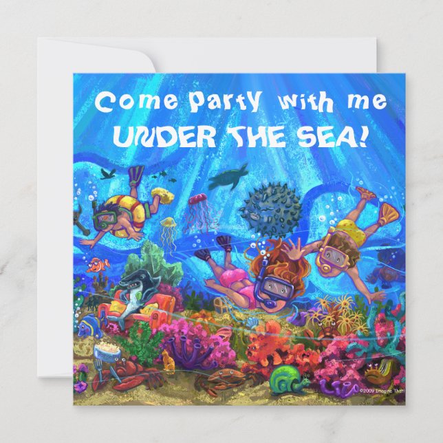 Invitación a la Fiesta Bajo el Mar (Anverso)