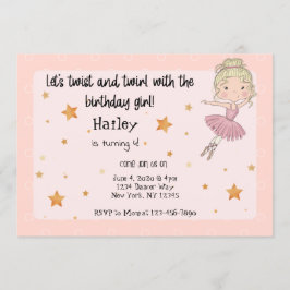 Invitación a la fiesta Ballerina Ligera