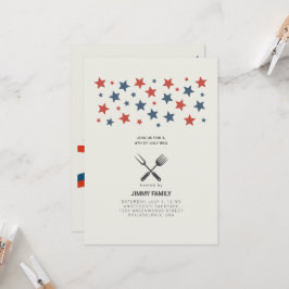 Invitación a la fiesta BBQ del 4 de julio