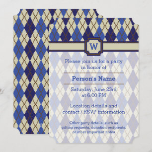 Invitación a la fiesta Blueberry Scone Argyle