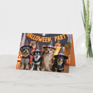 Invitación a la fiesta canina de Halloween