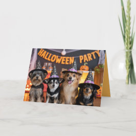 Invitación a la fiesta canina de Halloween