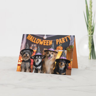 Invitación a la fiesta canina de Halloween