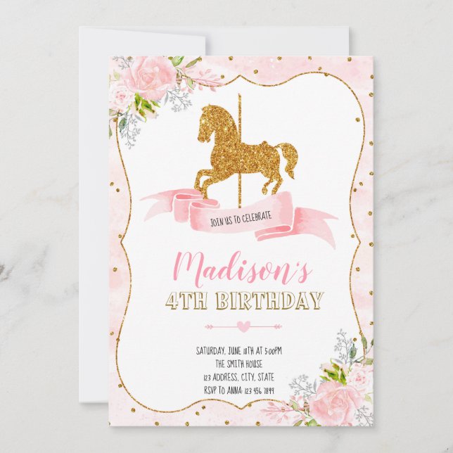 Invitación a la fiesta carrusel (Anverso)