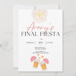 Invitación a la fiesta clásica de la soltera con d