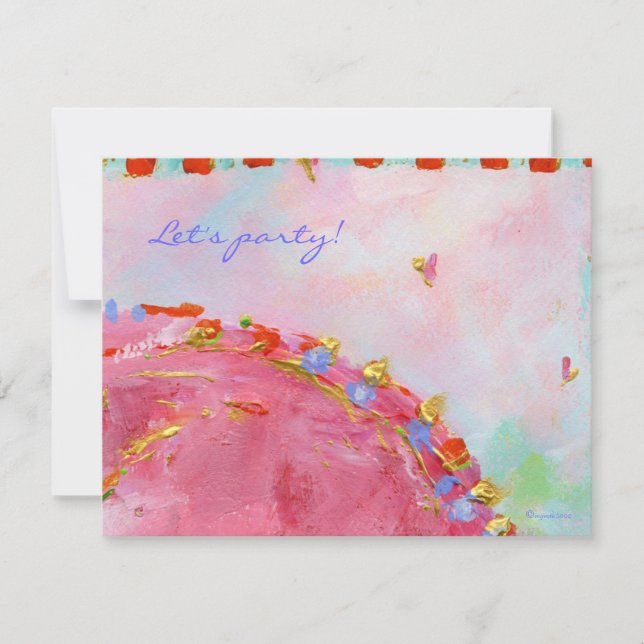 invitación a la fiesta con alma y corazón (Anverso)