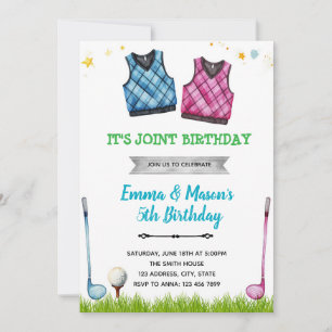 invitación a la fiesta conjunta de golf