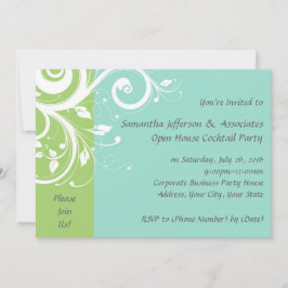 Invitación a la fiesta corporativa de Swirl verde 
