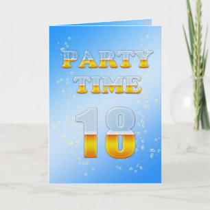Invitación a la fiesta de 18 años con mucha cervez