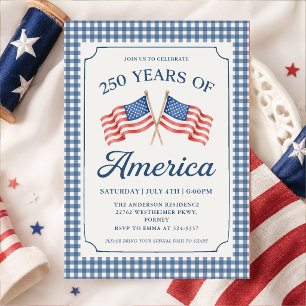 Invitación a la fiesta de 250 años de América