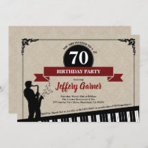 Invitación a la fiesta de 70 años Tema musical de