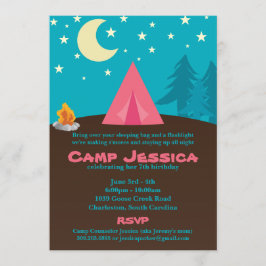 Invitación a la fiesta de acampada
