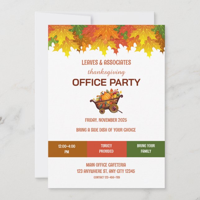 Invitación a la fiesta de Acción de Gracias de la  (Anverso)