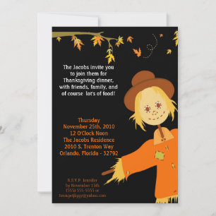 Invitación a la fiesta de Acción de Gracias de oto