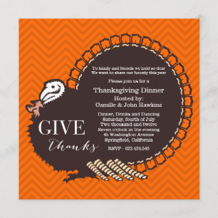 Invitación a la fiesta de Acción de Gracias de Tur