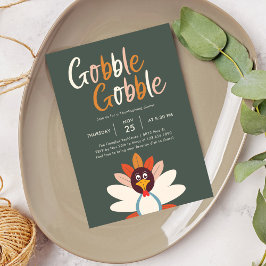 Invitación a la fiesta de Acción de Gracias Gobble