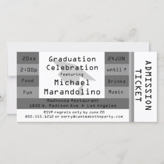 Invitación a la fiesta de admisión de plata única