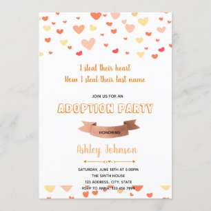 invitación a la fiesta de adopción
